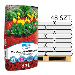 Mulcz Dekoracyjny Aqua Save – Czerwony – Paleta 48x50 l Agaris