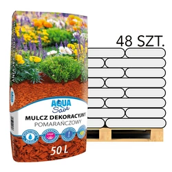 Mulcz Dekoracyjny Aqua Save – Pomarańczowy – Paleta 48x50 l Agaris