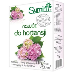 Nawóz do hortensji ogrodowych i bukietowych – wspiera obfite kwitnienie – 1 kg Sumin