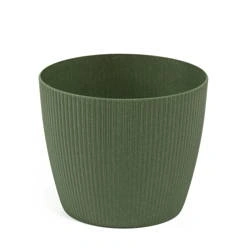 Osłonka Doniczka Ø260 mm Magnolia Eco Wood Jumper – Zielony Leśny – Lamela