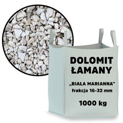 Dolomit Łamany „Biała Marianna” 16-32 mm – BIG BAG 1 tona