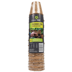 Doniczki z włókna kokosowego okrągłe – średnica 6 cm, wysokość 6 cm x 24 szt. Green Star