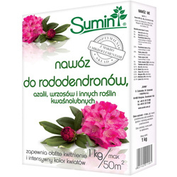 Nawóz do roślin kwaśnolubnych – do rododendronów, azalii i wrzosów – 1 kg Sumin