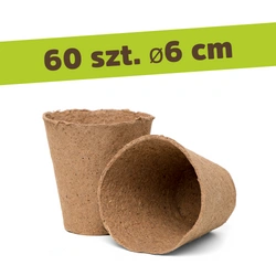 Doniczki Torfowe Okrągłe Ø6 cm – 60 szt.
