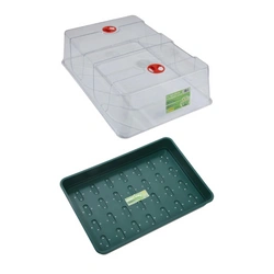 Zestaw: Pokrywka XL do tacy wysiewowej + Taca do wysiewu XL z otworami– 57,5x39,5 cm - Garland