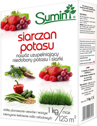Siarczan potasu – do upraw wymagających potasu i siarki (warzyw, trawnika, owoców) – 1 kg Sumin