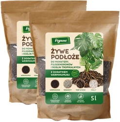 Żywe podłoże do monstery, filodendronów i roślin tropikalnych z dodatkiem Wermihumusu Vegano - 10 l (2 x 5 l)
