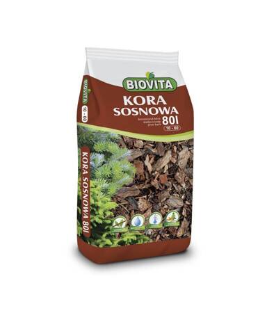 Kora Sosnowa Mielona 10-36 mm – Paleta 45 x 80 litrów Biovita