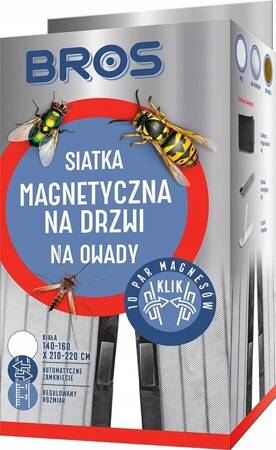 Siatka Magnetyczna Na Drzwi – Biała 160 x 220 cm Bros