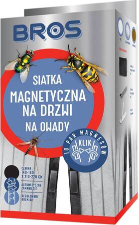 Siatka Magnetyczna Na Drzwi – Czarna 160 x 220 cm Bros 