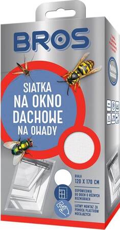 Siatka Na Okno Dachowe – Biała – 120x170 cm Bros