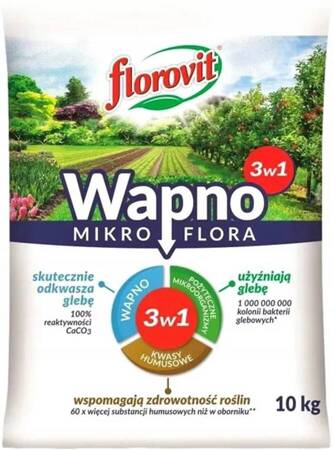 Wapno Mikroflora 3w1 - Do Poprawy Jakości Gleby - 10 kg Florovit